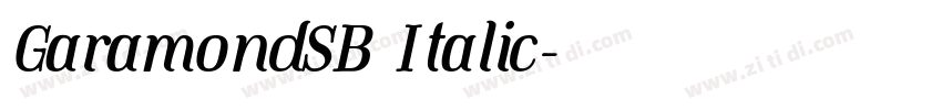 GaramondSB Italic字体转换
